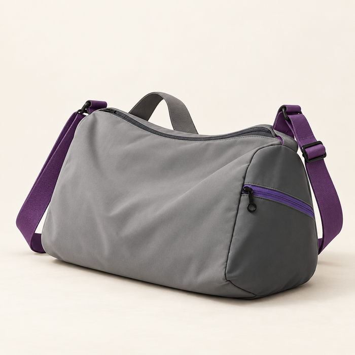 Sports Shoulder Bag — Gray & Purple