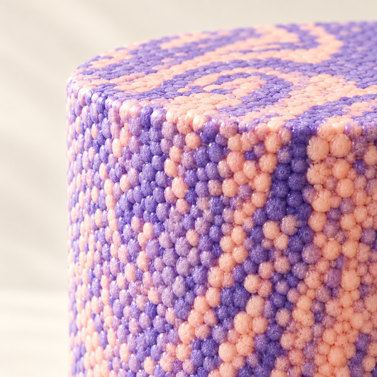 Marbled Foam Exercise Roller — Purple & Peach — product detail — product illustration