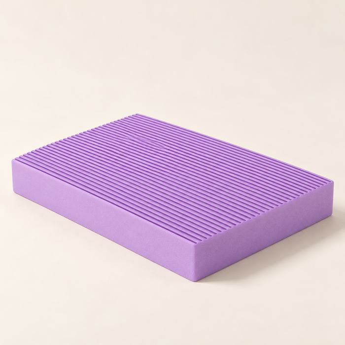 Ribbed Rectangular Balance Pad — Lavender