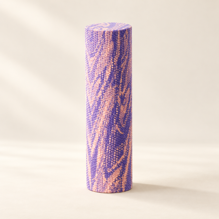 Marbled Foam Exercise Roller — Purple & Peach
