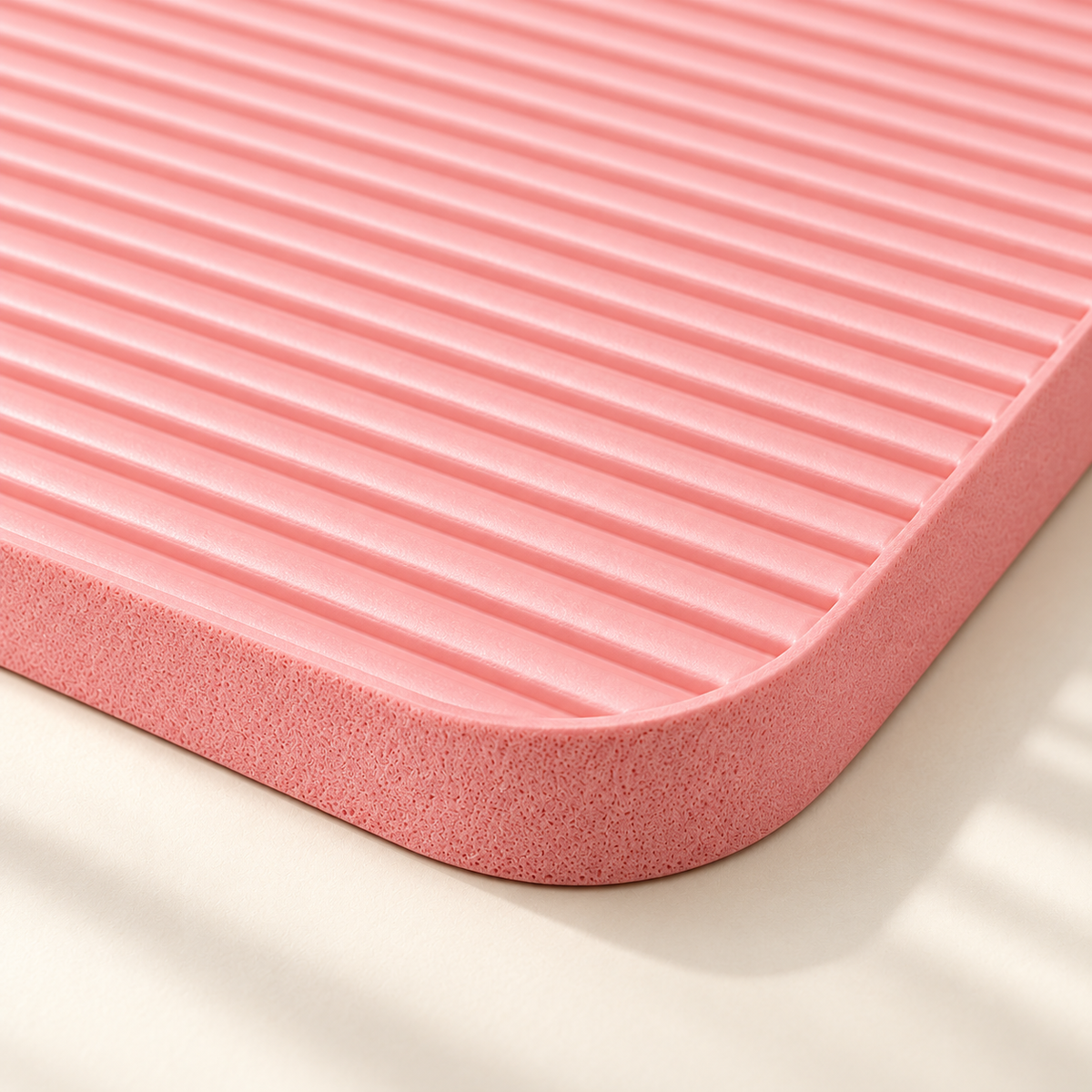 Ribbed Exercise Mat — Pink — product detail — product illustration