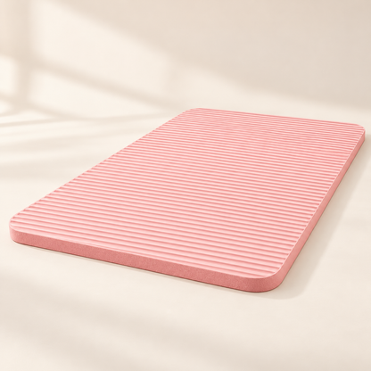 Ribbed Exercise Mat — Pink — product view — product illustration